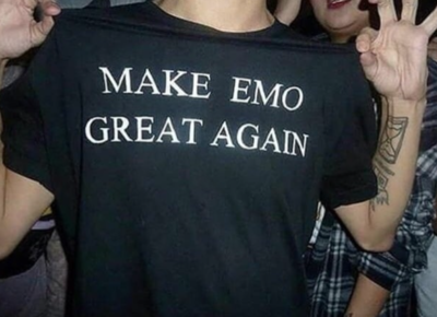 Free Shipping-"MAKE EMO GREAT AGAIN" TEE