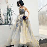 Charming A line long ball gown dress formal dress - Thumbnail 1