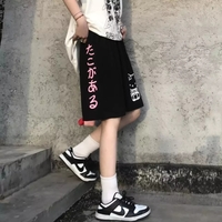 Cute Cat Kitty Cartoon Print Letter Loose Oversized Hip Hop Shorts Bottoms Punk Goth Aesthetic Casual Summer E-Girl Kawaii Korean Japanese Harajuku - Thumbnail 4
