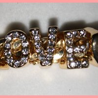 Gold Love Statement Bracelet - Thumbnail 1