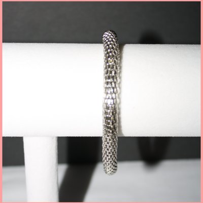 Silver stretchy rope bracelet