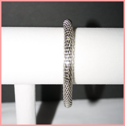 Silver stretchy rope bracelet