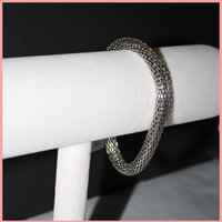 Silver Stretchy Rope Bracelet - Thumbnail 1