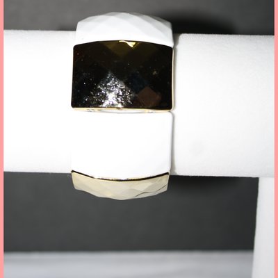 White & gold chunky bracelet