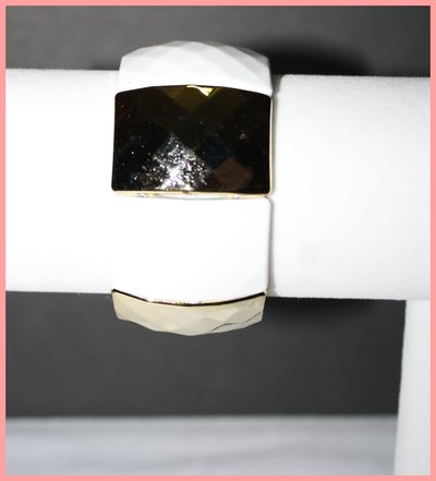 White & gold chunky bracelet