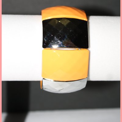 Orange & silver chunky bracelet