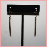 Gold & Green Triangles Necklace w/Earrings - Thumbnail 1