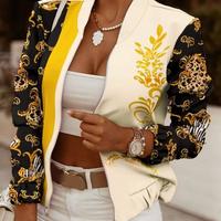 Printed Long-Sleeved Cardigan Zipper Jacket - Thumbnail 2