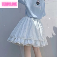 Cute Sweet Pastel Pink Anime Japanese Cartoon Pleated High Waisted Mini Skirt  - Thumbnail 4