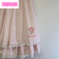 Cute Sweet Pastel Pink Anime Japanese Cartoon Pleated High Waisted Mini Skirt  - Thumbnail 5