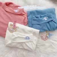 Cute Anime Japanese Embroidery Turtleneck High Collar Long Sleeve Shirt Pullover Aesthetic - Thumbnail 1