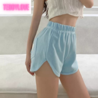 Cute Sweet Love Heart Cut Out High Waisted Shorts loose Gym Bottoms Aesthetic Casual Summer E-Girl Kawaii Korean Japanese Harajuku - Thumbnail 1