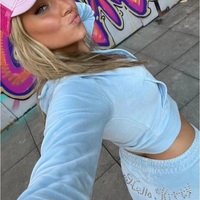 Cute Kitty Cat Rhinestone Crystal Tracksuit Zipper Hoodie Sweatshirt + Pants Trouser Aesthetic Casual E-Girl Kawaii Korean Japanese Harajuku - Thumbnail 2