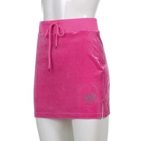 Cute Sexy Brown Rhinestone Crystal Heart Velvet Slit Low Waisted Mini Skirt Bottoms Aesthetic Casual Summer E-Girl Kawaii Korean Japanese Harajuku - Thumbnail 8