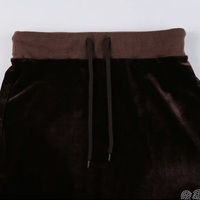 Cute Sexy Brown Rhinestone Crystal Heart Velvet Slit Low Waisted Mini Skirt Bottoms Aesthetic Casual Summer E-Girl Kawaii Korean Japanese Harajuku - Thumbnail 4