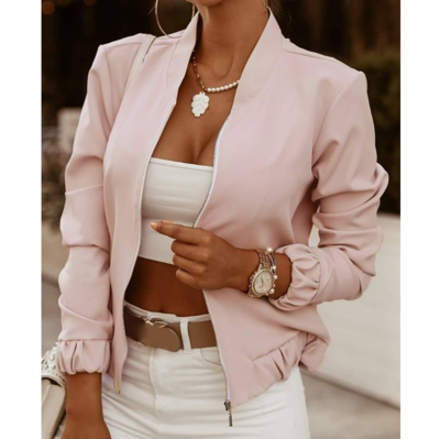 Long Sleeve Zipper Printing Cardigan Jacket