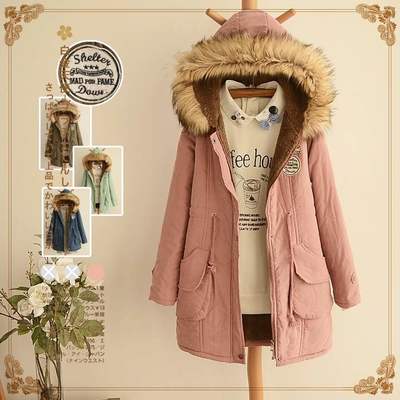 Vintage warm fleece hoodie jacket coat - Thumbnail 4