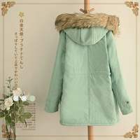 Vintage Warm Fleece Hoodie Jacket Coat - Thumbnail 4