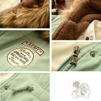 Vintage Warm Fleece Hoodie Jacket Coat - Thumbnail 5