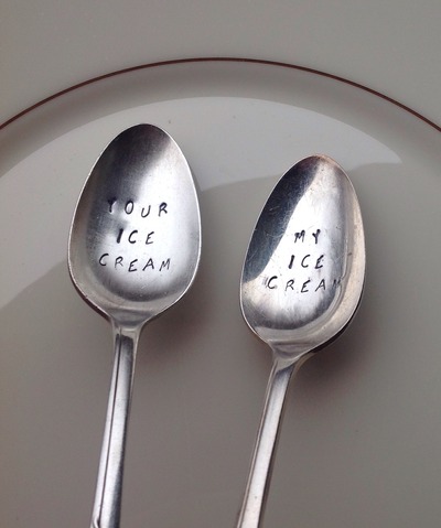 "Yours & Mine" Ice Cream Spoons