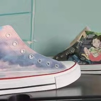 Original new cartoon dragon girl hand-painted shoes - Thumbnail 2