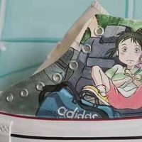 Original new cartoon dragon girl hand-painted shoes - Thumbnail 4