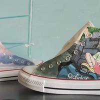 Original new cartoon dragon girl hand-painted shoes - Thumbnail 6