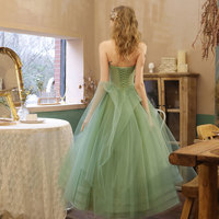 Green tulle short prom dress homecoming dress - Thumbnail 3