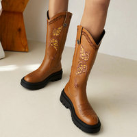 Vintage Butterfly Embroidered Cowboy Boots - Thumbnail 5