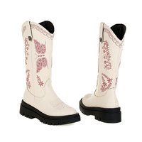 Vintage Butterfly Embroidered Cowboy Boots - Thumbnail 6