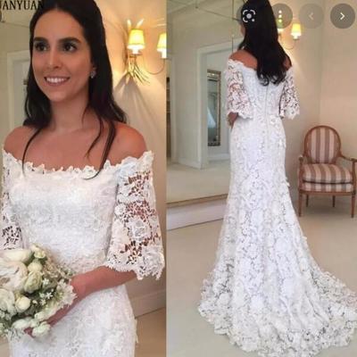 Lace wedding dresses bridal gown hj - Thumbnail 4