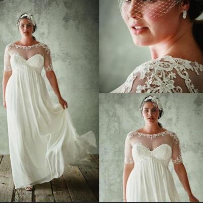 Plus size wedding dresses with sleeves - Thumbnail 3