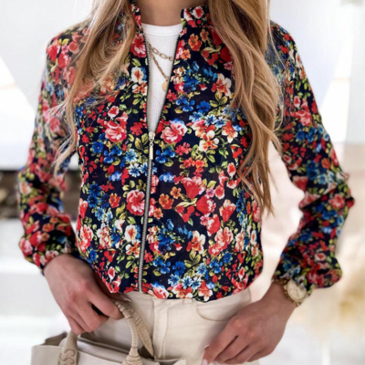 Casual long-sleeved printed jacket - Thumbnail 3