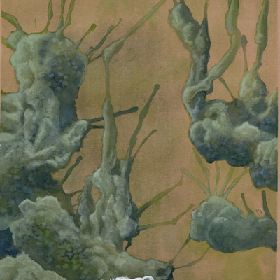 Original fantasy unicorn painting: quest