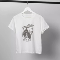 Cute 90s Vintage Guitar Retro White Short Sleeve T- Shirt Top Aesthetic Casual Summer E-Girl Kawaii Korean Japanese Harajuku - Thumbnail 6