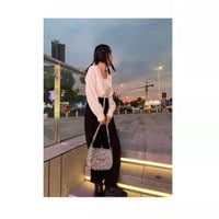 Cute Sweet White Lace Up Loose Cropped Long Sleeve Shirt Cardigan Pullover Aesthetic Casual Summer E-Girl Kawaii Korean Japanese Harajuku - Thumbnail 8