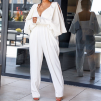 Women's Fashion Halter High Waist Wrapped Jumpsuit - Thumbnail 2