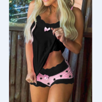 Sexy Printed Plus Size Underwear Two-Piece Set - Thumbnail 2