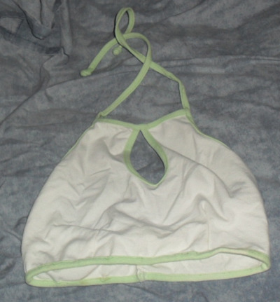 〖Sold Out〗Lime Green/White Halter Top