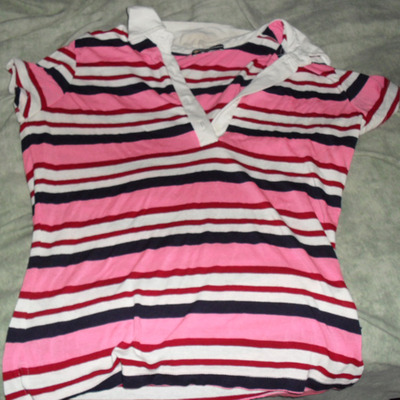 Red/white/blue/pink stripe shirt - Thumbnail 4
