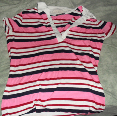 Red/White/Blue/Pink Stripe Shirt