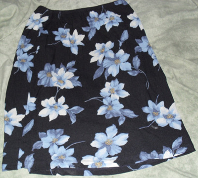 Black Floral Skirt