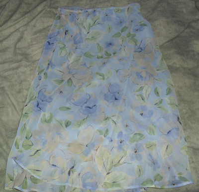 Blue Floral Skirt