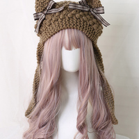 Autumn & Winter Soft Wool Cat Ears Hat - Thumbnail 6