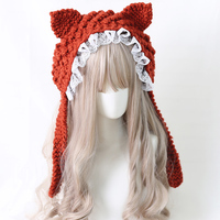 Autumn & Winter Soft Wool Cat Ears Hat - Thumbnail 8