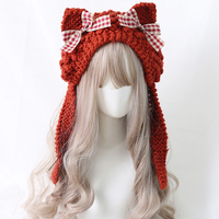 Autumn & Winter Soft Wool Cat Ears Hat - Thumbnail 9