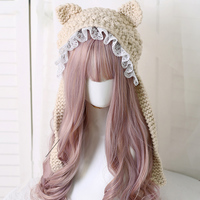 Autumn & Winter Soft Wool Cat Ears Hat - Thumbnail 1