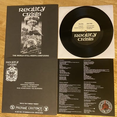 Reality crisis - "the world still keeps confusing" ep + shirt