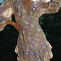 Women's Print V-neck Bandage Dress-1