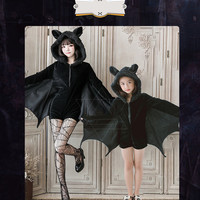 Black evil vampire bat suit (coat + socks) - Thumbnail 6